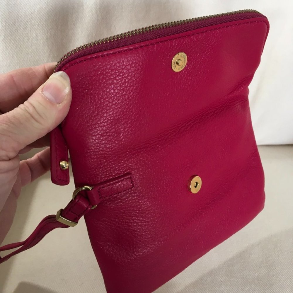 Talbots Fushcia Pink Fold Over Wristlet Purse - Picture 2 of 7